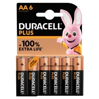 Duracell Plus AA x6 Alkaline Batteries