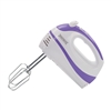 Royalty Line HM250T Hand-Mixer 300W White/Purple 5-Speed+Turbo Hooks-and-beaters