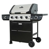 Master Chef 4Burner with SideBurner Gas BBQ Black