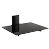 Meliconi Slimstyle Wall-Mount AV Glass Shelf Black