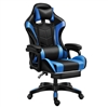 Gaming Chair with Footrest, Neck & Lumbar Cushions Blue/Black