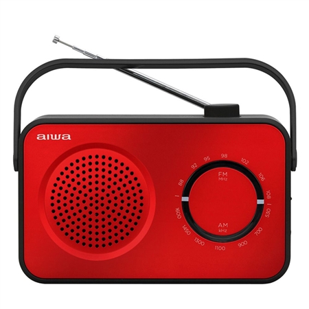 Aiwa R190RD Portable Radio AMFM BlackRed