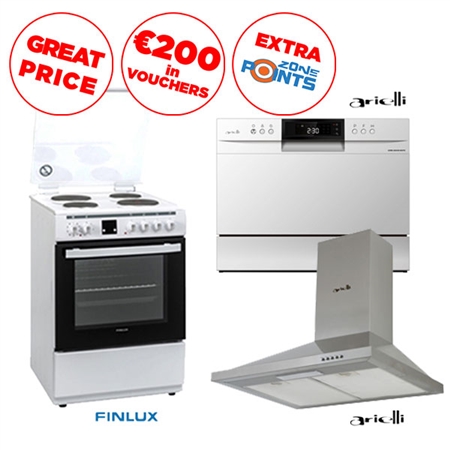 Save with a set: Electric Cooker Oven + Cooker Hood + On-Counter Dishwasher (and Get â‚¬200 in Vouchers)