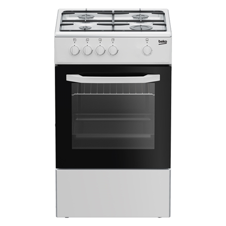 Beko CSG42001FW GasCookerOven  4Burner 4Gas White