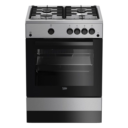 Beko FSG62010FX GasCookerOven 4Burner 4Gas Silver