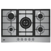 BEKO HIAW75225SX Built-in Gas Hob 5*Burner Stainless-Steel Cast-Iron 75cm Knob-Control