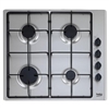 Beko HIZG64120SX Built-in Gas Hob 4*Burner Silver with Side Knobs