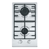 Finlux FX-320SIX Built-in Gas Hob 2*Burner Knob-Control Silver (H4.65xW29xD51 cm)