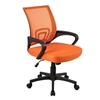 QZY MidBack Chair with Wheels Orange Fabric